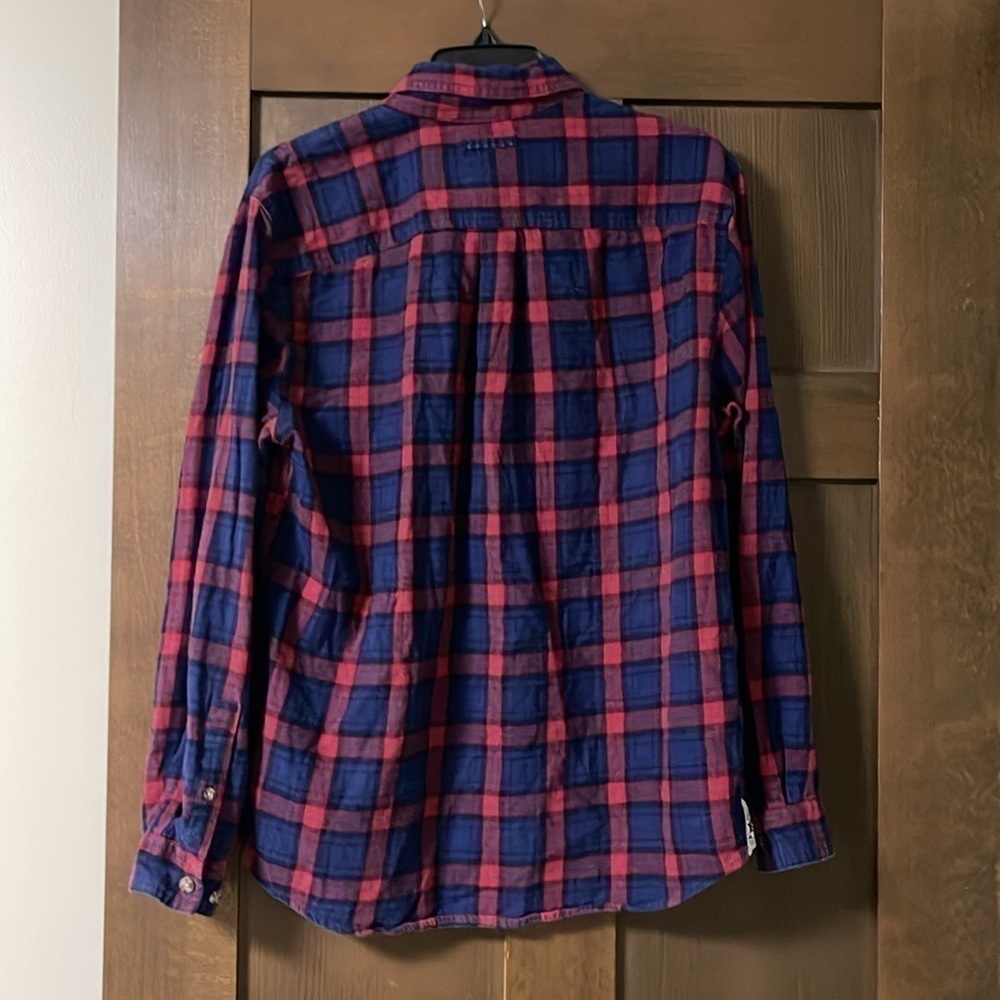 Boston Traders Luxury Vintage Plaid Flannel Button Down Shirt Size Large - Picture 4 of 7